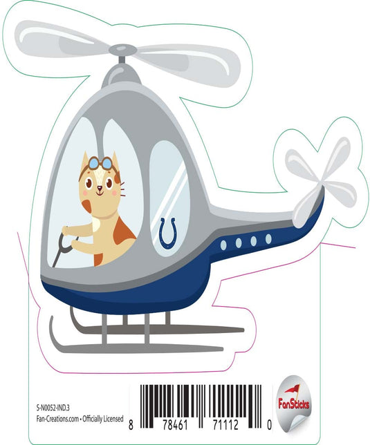 Fan Creations Decal Indianapolis Colts 3in Decal Helicopter