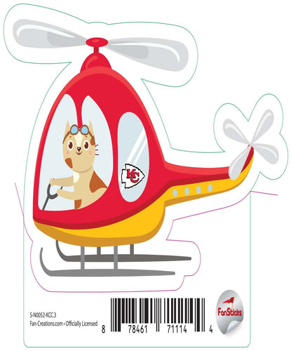 Fan Creations Decal Kansas City Chiefs 3in Decal Helicopter