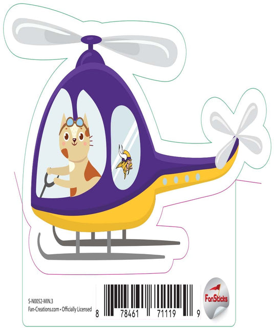Fan Creations Decal Minnesota Vikings 3in Decal Helicopter