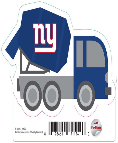 Fan Creations Decal New York Giants 3in Decal Cement Truck