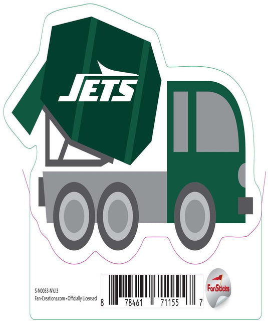 Fan Creations Decal New York Jets 3in Decal Cement Truck