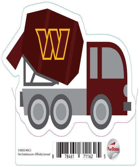 Fan Creations Decal Washington Commanders 3in Decal - Cement Truck