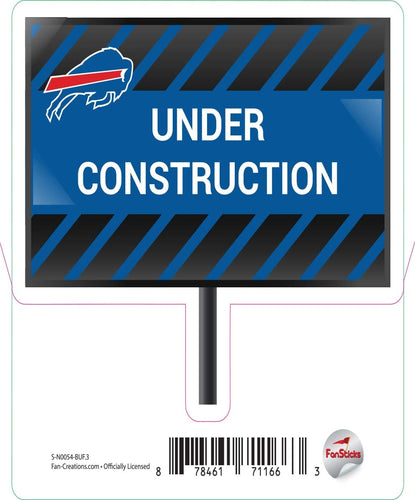 Fan Creations Decal Buffalo Bills 3in Decal Under Construction Sign