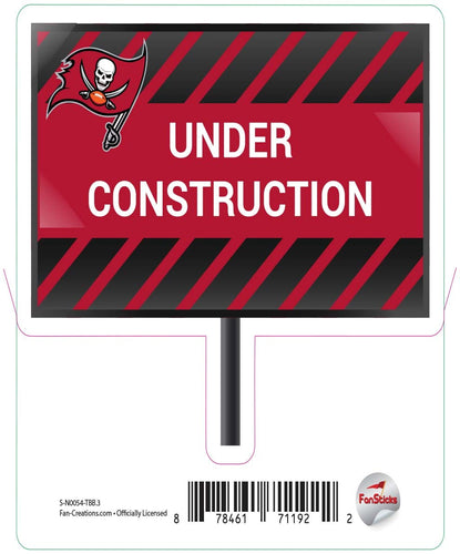 Fan Creations Decal Tampa Bay Buccaneers 3in Decal - Under Construction Sign