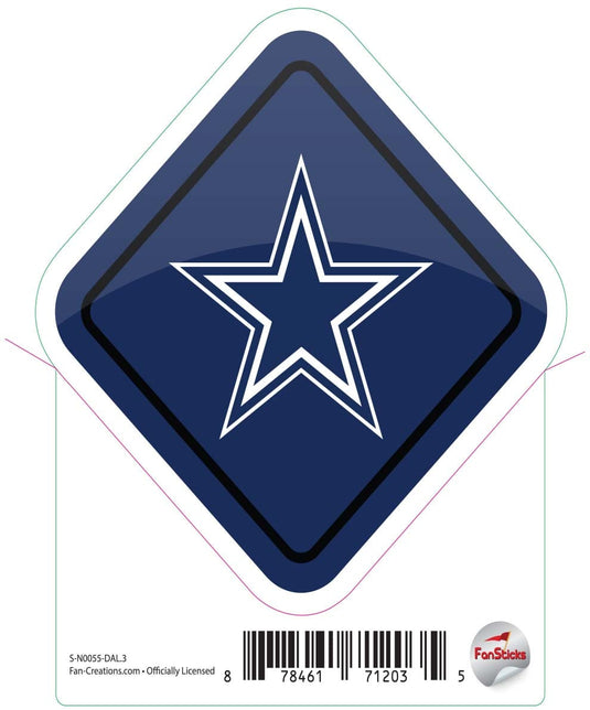 Fan Creations Decal Dallas Cowboys 3in Decal Diamond Sign