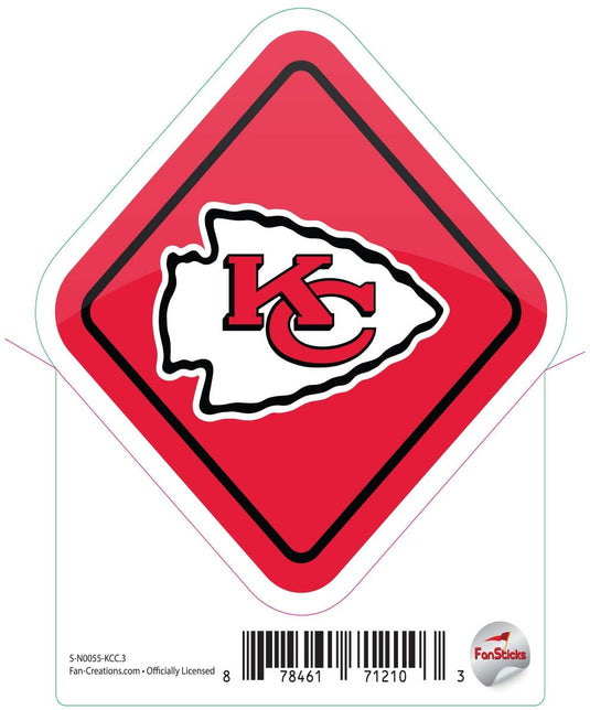 Fan Creations Decal Kansas City Chiefs 3in Decal Diamond