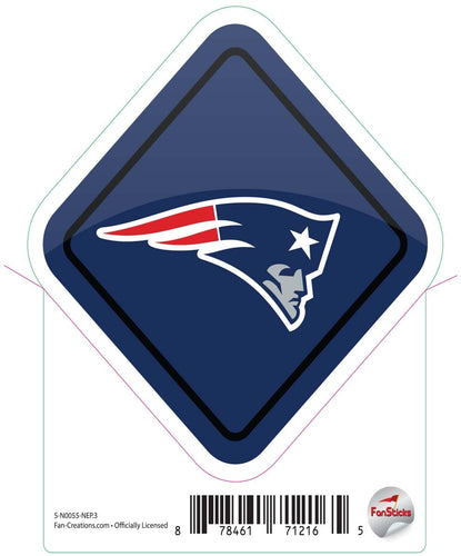 Fan Creations Decal New England Patriots 3in Decal Diamond Sign