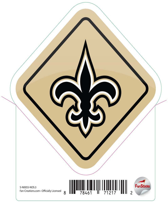 Fan Creations Decal New Orleans Saints 3in Decal Diamond Sign
