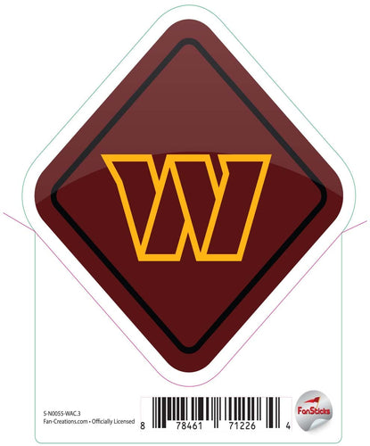 Fan Creations Decal Washington Commanders 3in Decal - Diamond Sign