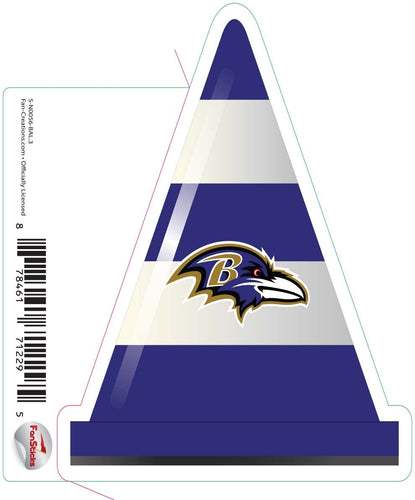 Fan Creations Decal Baltimore Ravens 3in Decal Cone