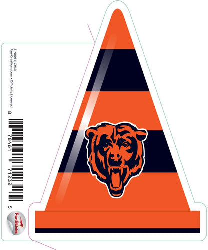 Fan Creations Decal Chicago Bears 3in Decal Cone