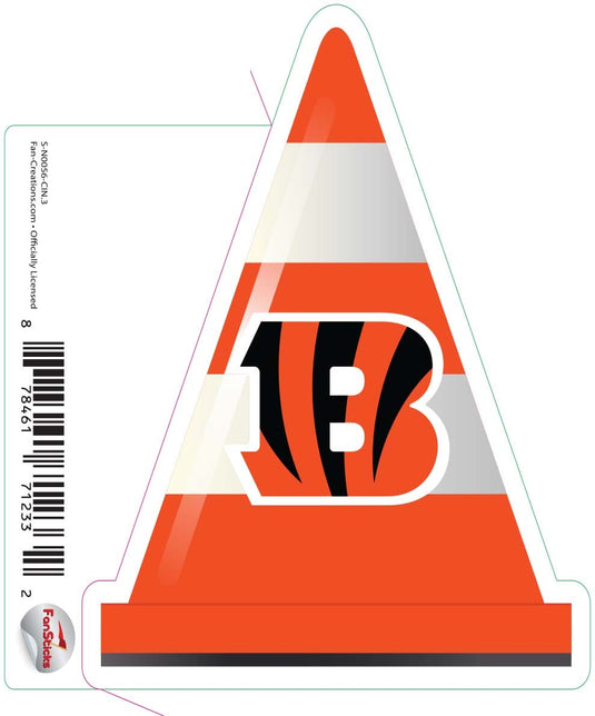 Fan Creations Decal Cincinnati Bengals 3in Decal Cone