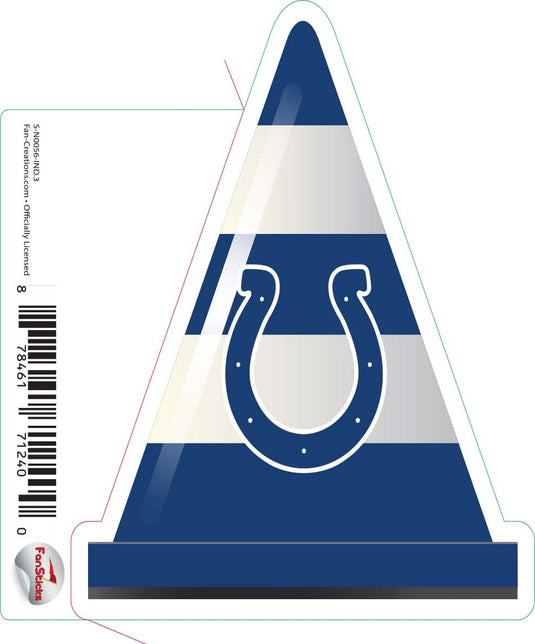 Fan Creations Decal Indianapolis Colts 3in Decal Cone