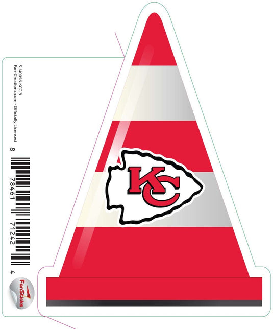 Fan Creations Decal Kansas City Chiefs 3in Decal Cone