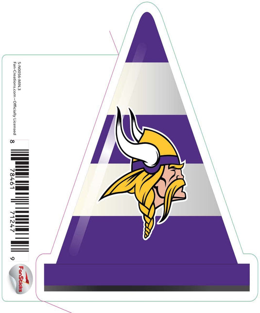 Fan Creations Decal Minnesota Vikings 3in Decal Cone