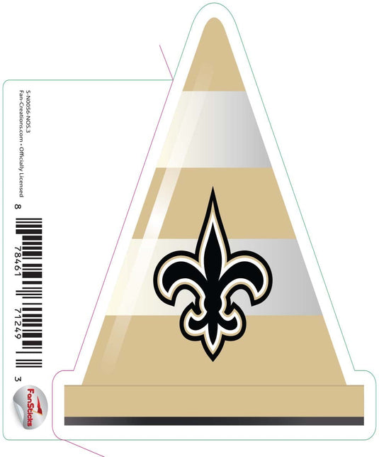 Fan Creations Decal New Orleans Saints 3in Decal Cone