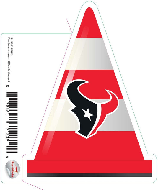 Fan Creations Decal Houston Texans 3in Decal Cone