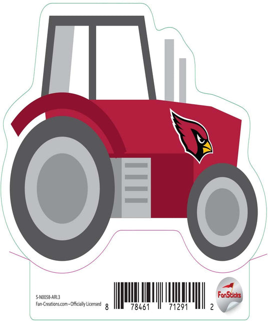 Fan Creations Decal Arizona Cardinals 3in Decal Tractor