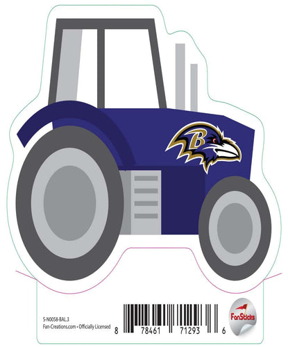 Fan Creations Decal Baltimore Ravens 3in Decal Tractor