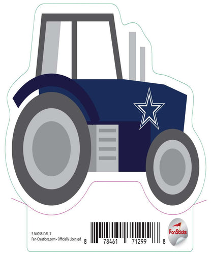 Fan Creations Decal Dallas Cowboys 3in Decal Tractor