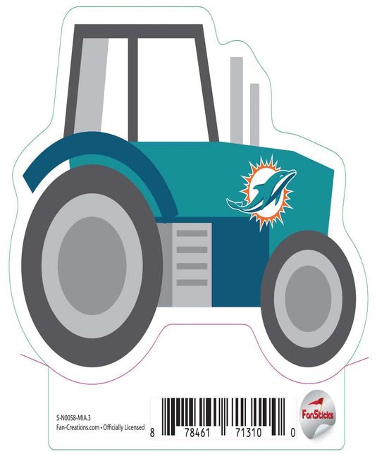 Fan Creations Decal Miami Dolphins 3in Decal Tractor