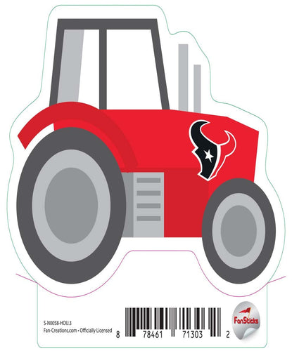 Fan Creations Decal Houston Texans 3in Decal Tractor