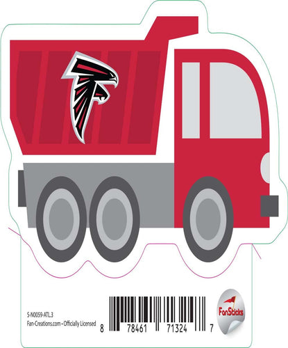 Fan Creations Decal Atlanta Falcons 3in Decal Dump Truck