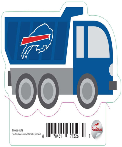 Fan Creations Decal Buffalo Bills 3in Decal Dump Truck