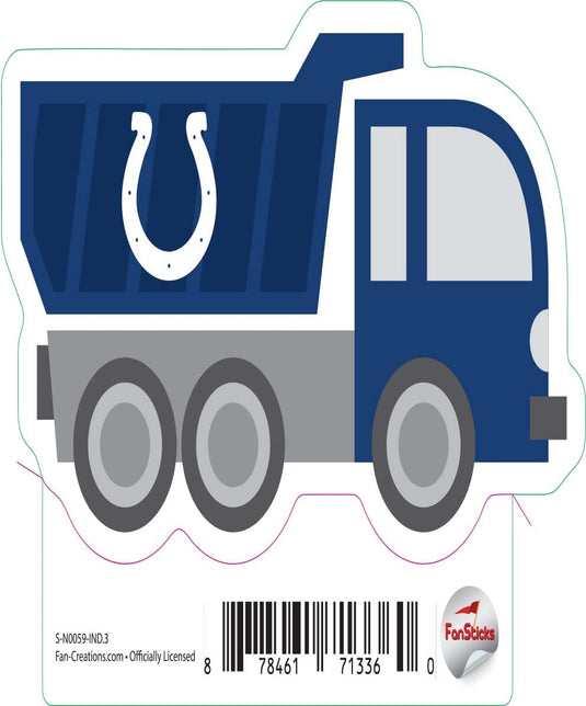 Fan Creations Decal Indianapolis Colts 3in Decal Dump Truck