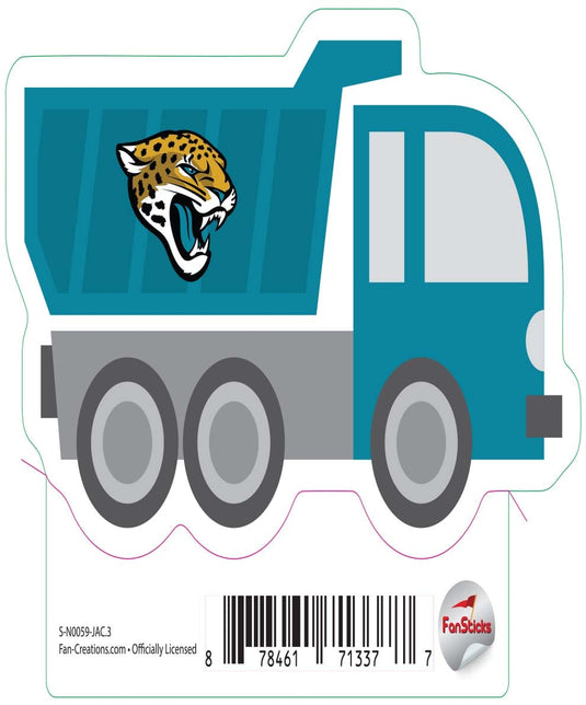 Fan Creations Decal Jacksonville Jaguars 3in Decal Dump Truck