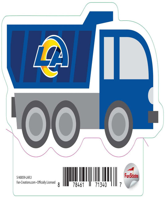 Fan Creations Decal Los Angeles Rams 3in Decal Dump Truck