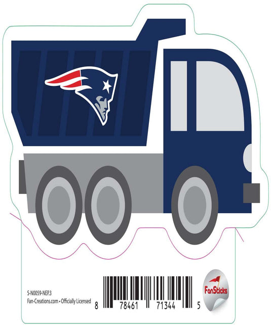 Fan Creations Decal New England Patriots 3in Decal Dump Truck