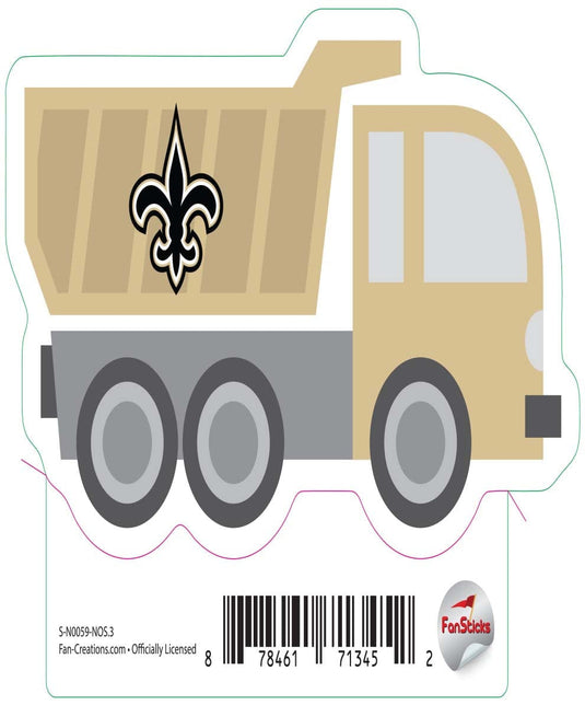 Fan Creations Decal New Orleans Saints 3in Decal Dump Truck