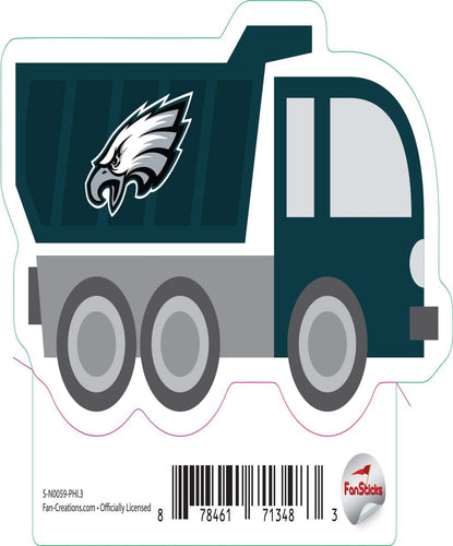 Fan Creations Decal Philadelphia Eagles 3in Decal Dump Truck