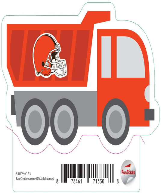 Fan Creations Decal Cleveland Browns 3in Decal Dump Truck