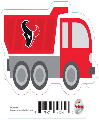 Fan Creations Decal Houston Texans 3in Decal Dump Truck