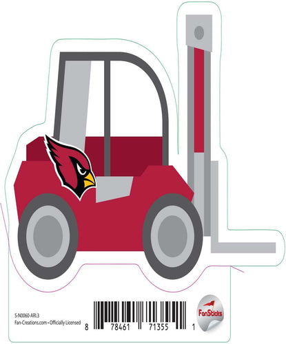 Fan Creations Decal Arizona Cardinals 3in Decal Fork Lift