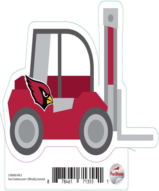 Fan Creations Decal Arizona Cardinals 3in Decal Fork Lift