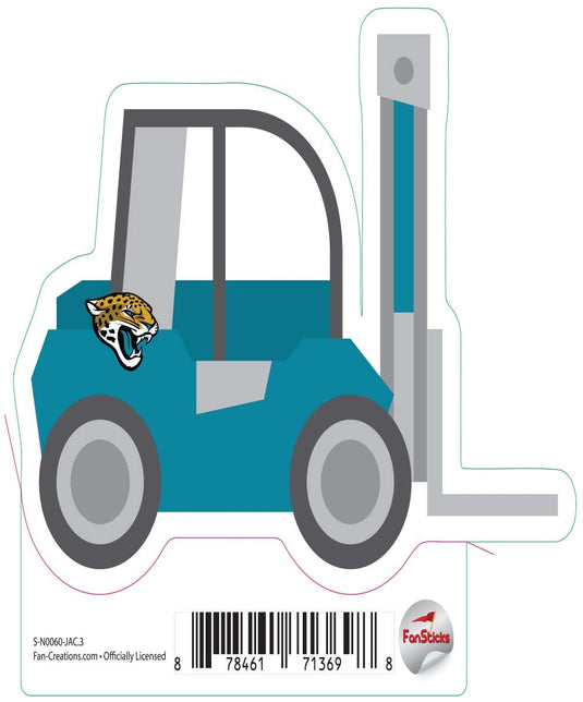 Fan Creations Decal Jacksonville Jaguars 3in Decal Fork Lift