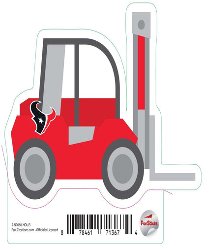 Fan Creations Decal Houston Texans 3in Decal Fork Lift