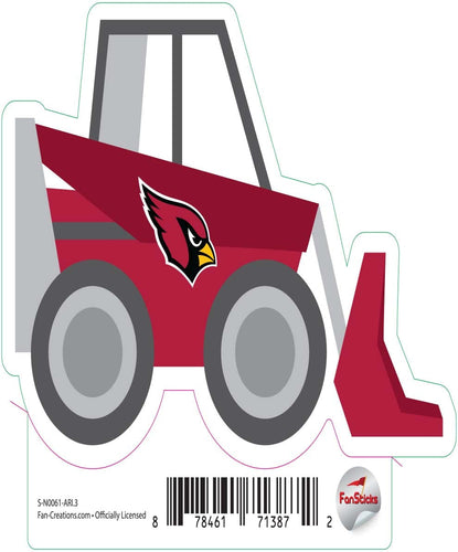 Fan Creations Decal Arizona Cardinals 3in Decal Excavator