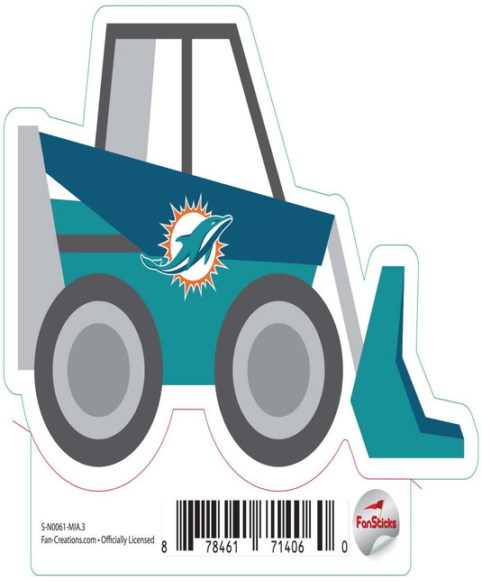 Fan Creations Decal Miami Dolphins 3in Decal Excavator