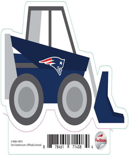 Fan Creations Decal New England Patriots 3in Decal Excavator