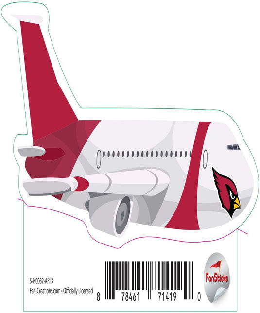 Fan Creations Decal Arizona Cardinals 3in Decal Airplane