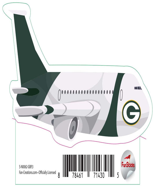 Fan Creations Decal Green Bay Packers 3in Decal Airplane