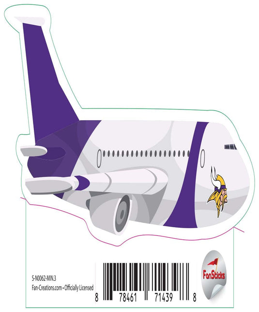 Fan Creations Decal Minnesota Vikings 3in Decal Airplane