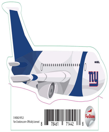 Fan Creations Decal New York Giants 3in Decal Airplane