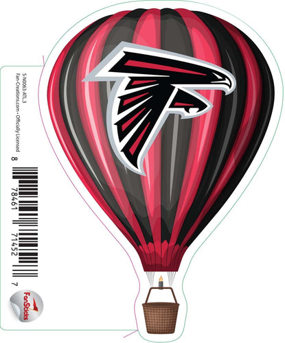 Fan Creations Decal Atlanta Falcons 3in Decal Hot Air Balloon