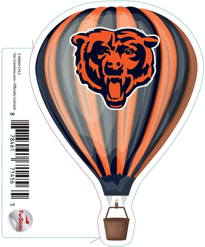 Fan Creations Decal Chicago Bears 3in Decal Hot Air Balloon