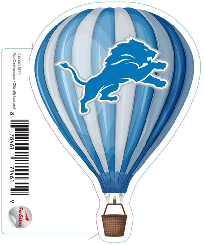 Fan Creations Decal Detroit Lions 3in Decal Hot Air Balloon